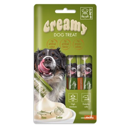 M-PETS KÖPEK ÖDÜLÜ CREAMY TON BALIKLI DENİZ TARAKLI 4X15GR