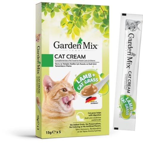 Garden Mıx Kedi Kreması Kuzu+kedi Otu 15gr 5 Li