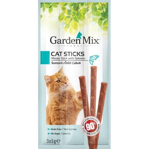 Gardenmix Somonlu Kedi Stick Ödül 3 Lü x 5g