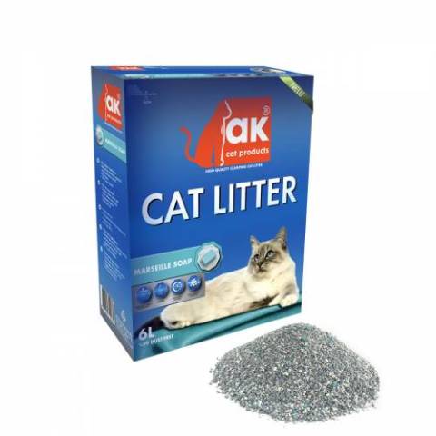 Ak Cat Topaklaşan Kedi Kumu Marsilya Sabun 6 Lt