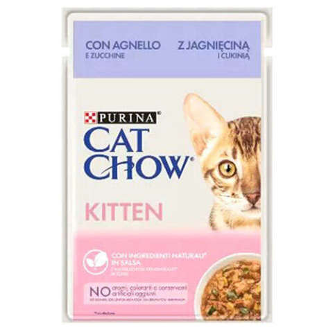 Cat Chow Kıtten Yavru Kedi Kuzu Etli Ve Kabaklı Yaş Mama 85 Gr
