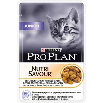 Pro Plan Nutri Savour Junior Tavuklu Kedi Pouch 85 Gr