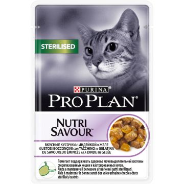 Pro Plan Nutri Savour Yetişkin Kısır Hindili Kedi Pouch 85 Gr 24'lü