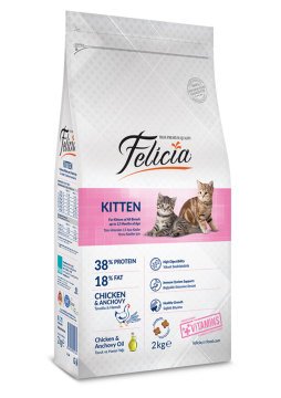 Felicia Yavru Tavuklu-Hamsili Kedi Maması 2 kg