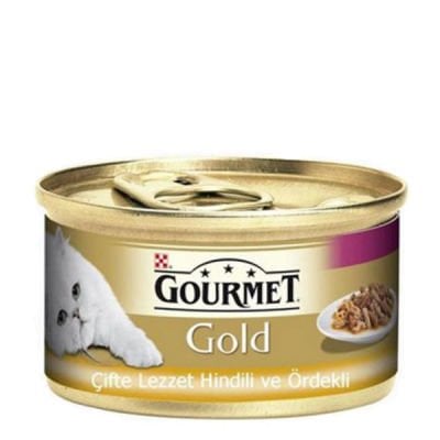 Gourmet Gold Hindili Ve Ördekli İnce Dilimlenmiş Ve Parça Etli Kedi Konservesi 85 Gr