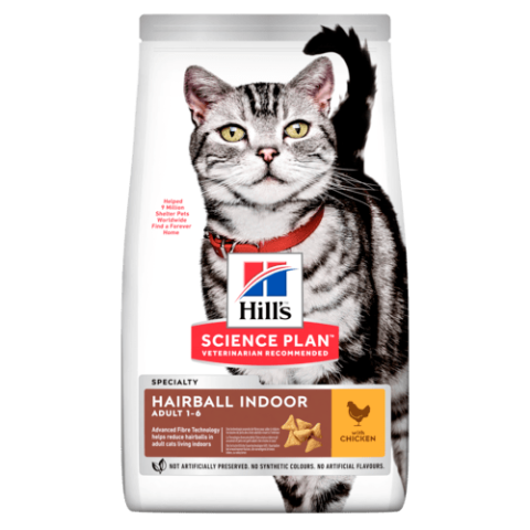 Hill's Science Plan Adult 1-6 Hairball&Indoor  Control Chicken 1,5 Kg