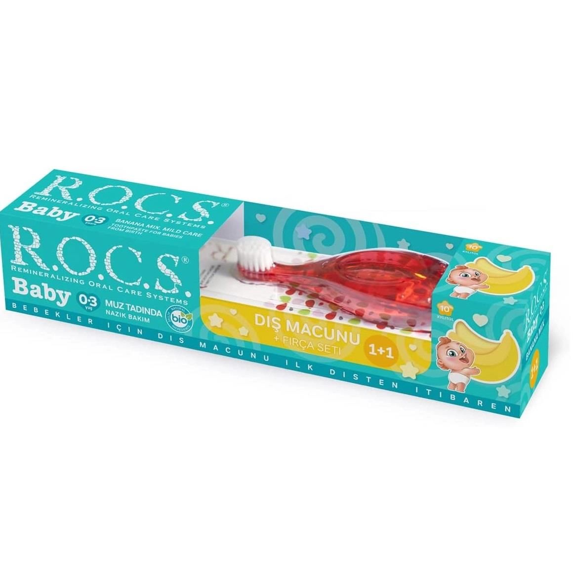 ROCS Baby 0-3 Yaş Muz Püresi Tadında Diş Macunu