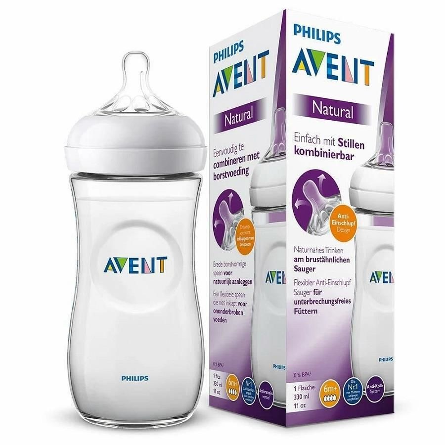 Avent 03617 Natural Pp Biberon 330Ml Tekli