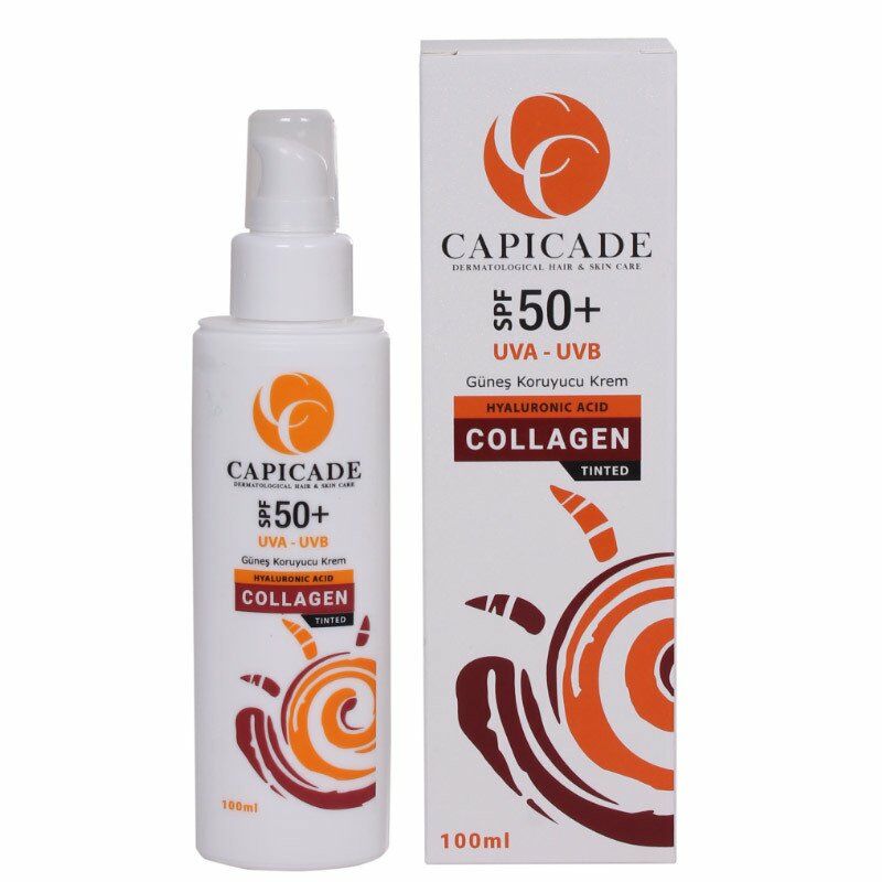 Capicade Collagen SPF+50 TINTED Koruma Faktörlü Güneş Koruyucu Krem 50ml