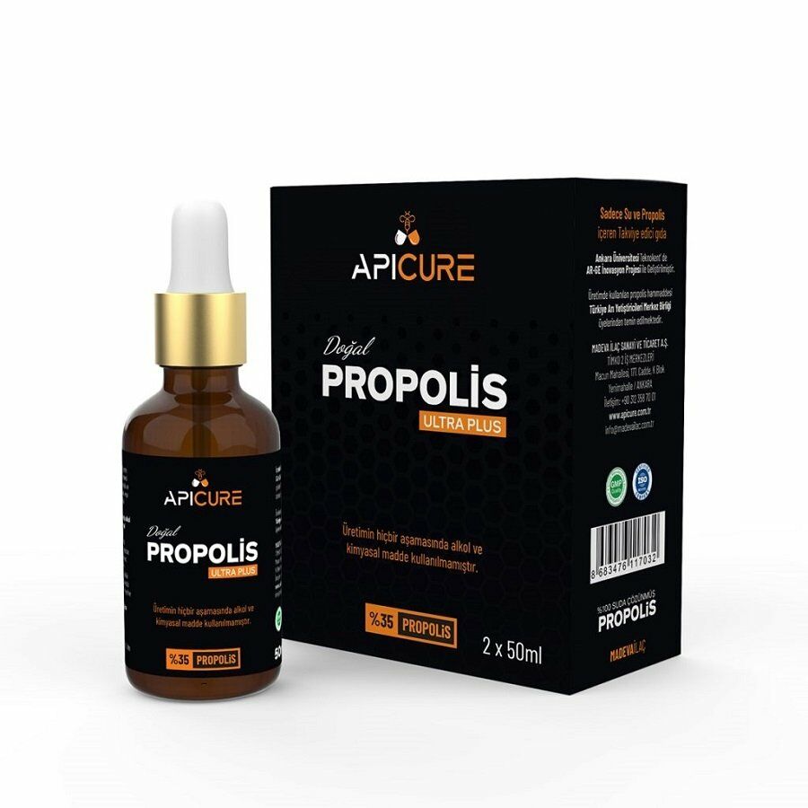 Apicure %35 Doğal Propolis Ultra Plus 2x50 ML