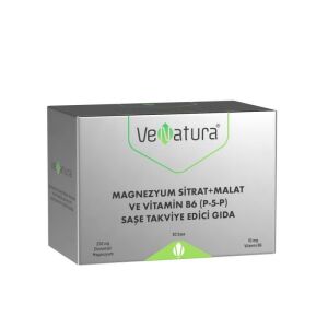 Venatura Magnezyum Sitrat+Malat ve Vitamin B6 (P5P) 30 Saşe