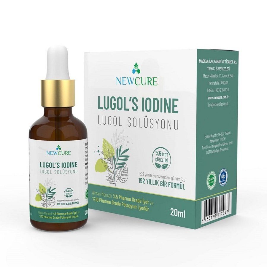 Newcure Lugols Iodine %2 Lugol Solüsyonu 20 ML