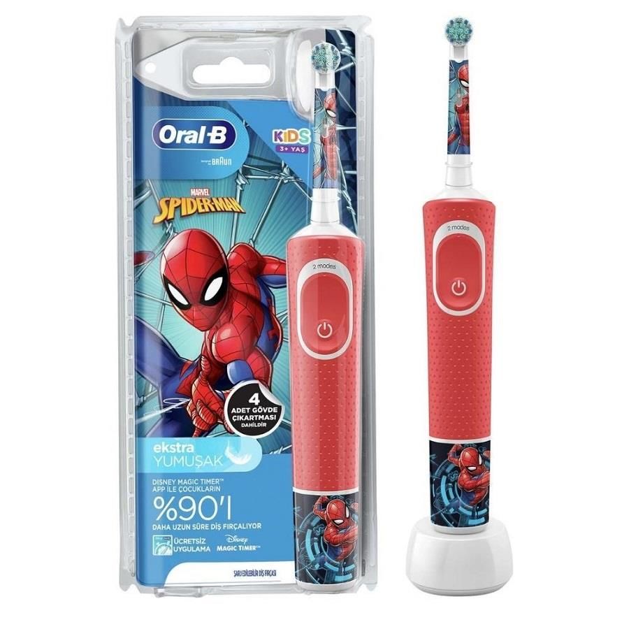 Oral-B D100 Çocuk Şarj Edilebilir Diş Fırçası Spiderman