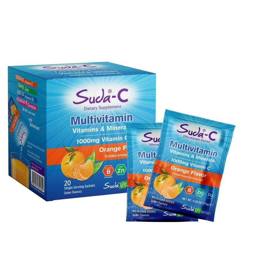 Suda-C Multivitamin Vitamins Minerals 20 Saşe