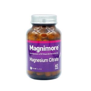 Magnimore Magnesium Citrate Magnezyum Sitrat ve P5P içeren 60 Kapsül
