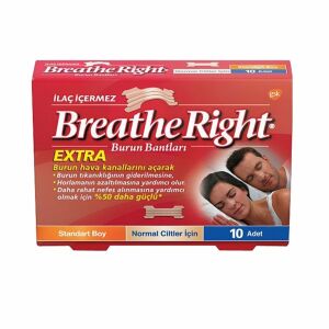 OtriNatura Breathe Right Normal Ciltler İçin Büyük Boy Burun Bantı 10 Adet