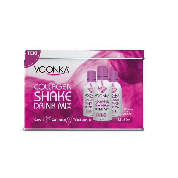 Voonka Collagen Beauty Shake Portakal Şeftali 50ml lik 15 Adet