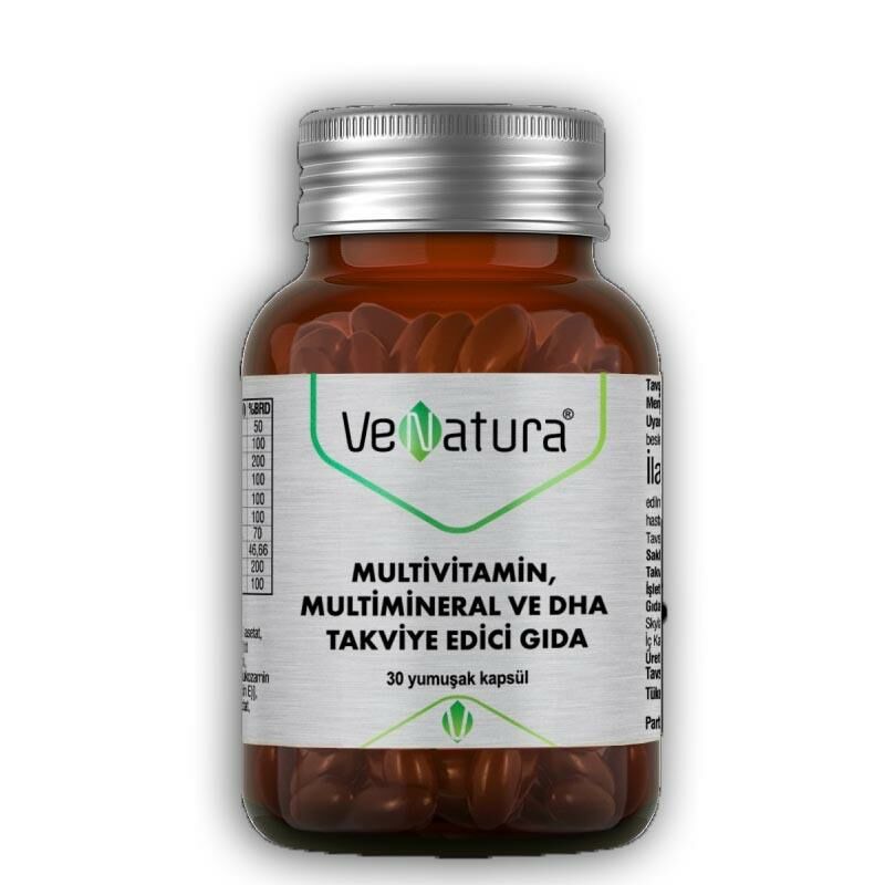 Venatura Multivitamin, Multimineral ve DHA 30 Kapsül