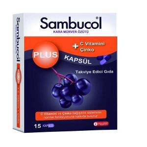 Sambucol Plus Vitamin C + Çinko 15 Kapsül