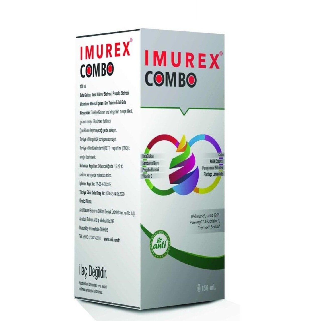 Imurex Combo Sıvı Takviye Edici Gıda 150ml Şurup