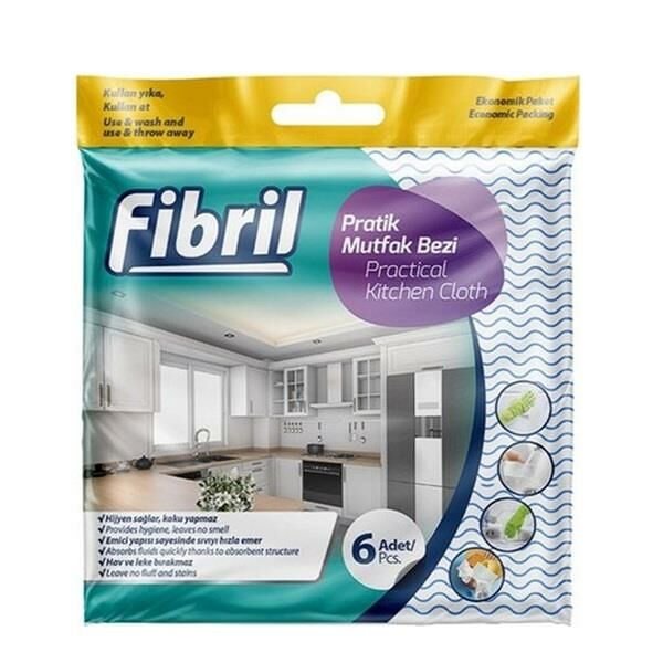 Fibril Pratik Mutfak Bezi 6 lı