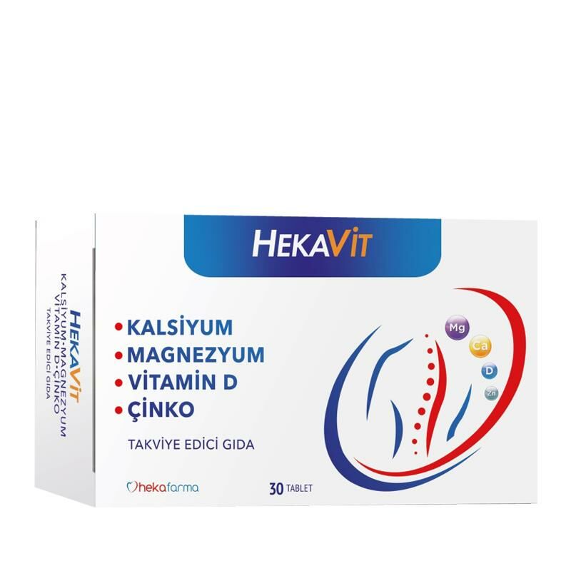 Hekavit Kalsiyum Magnezyum 30 Tablet