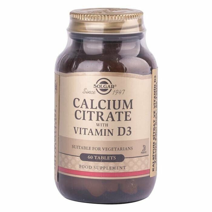 Solgar Calcium Citrate with Vitamin D3 60 Tablet