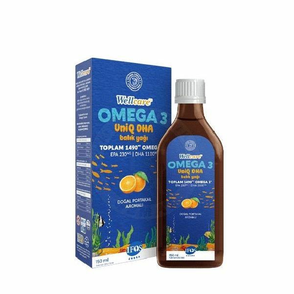 Wellcare Omega 3 UniQ Doğal Portakal Balık Yağı Sıvı 150 ML
