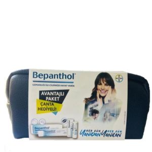 Bepanthol Cilt Bakım Kremi 100gr + Dudak Bakım Kremi Çanta Hediyeli