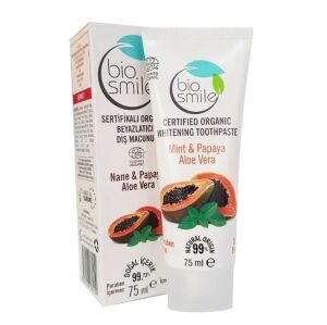 Bio Smile Organik Beyazlatıcı Diş Macunu Nane-Papaya-Aloe Vera 75ml