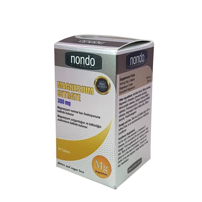 Nondo Magnesium Citrate 300mg 60 Tablet