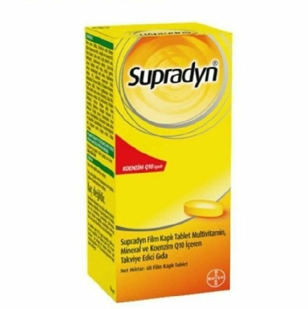 Supradyn Multivitamin Mineral ve Koenzim Q10 60 Tablet