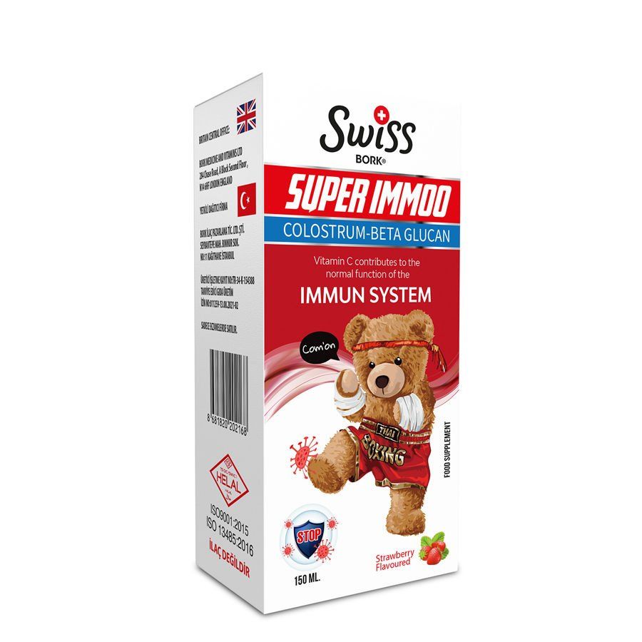 Swiss Bork Super Immoo Colostrum Beta Glucan Sıvı 150 ML Şurup