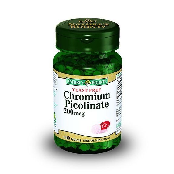 Nature's Bounty Chromium Picolinat 200 MCG 100 Tablet