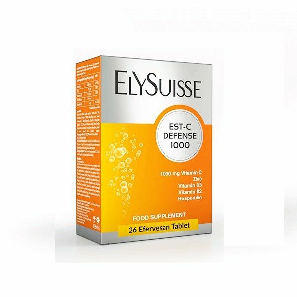 Elysuisse EST-C Defense Vitamin C 1000mg 26 Efervesan Tablet