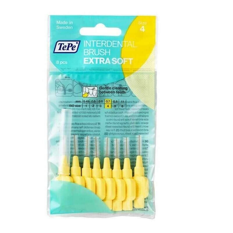 Tepe Interdental Brush Extra Soft 8 Pcs - Extra Arayüz Fırçası Sarı 0.7mm