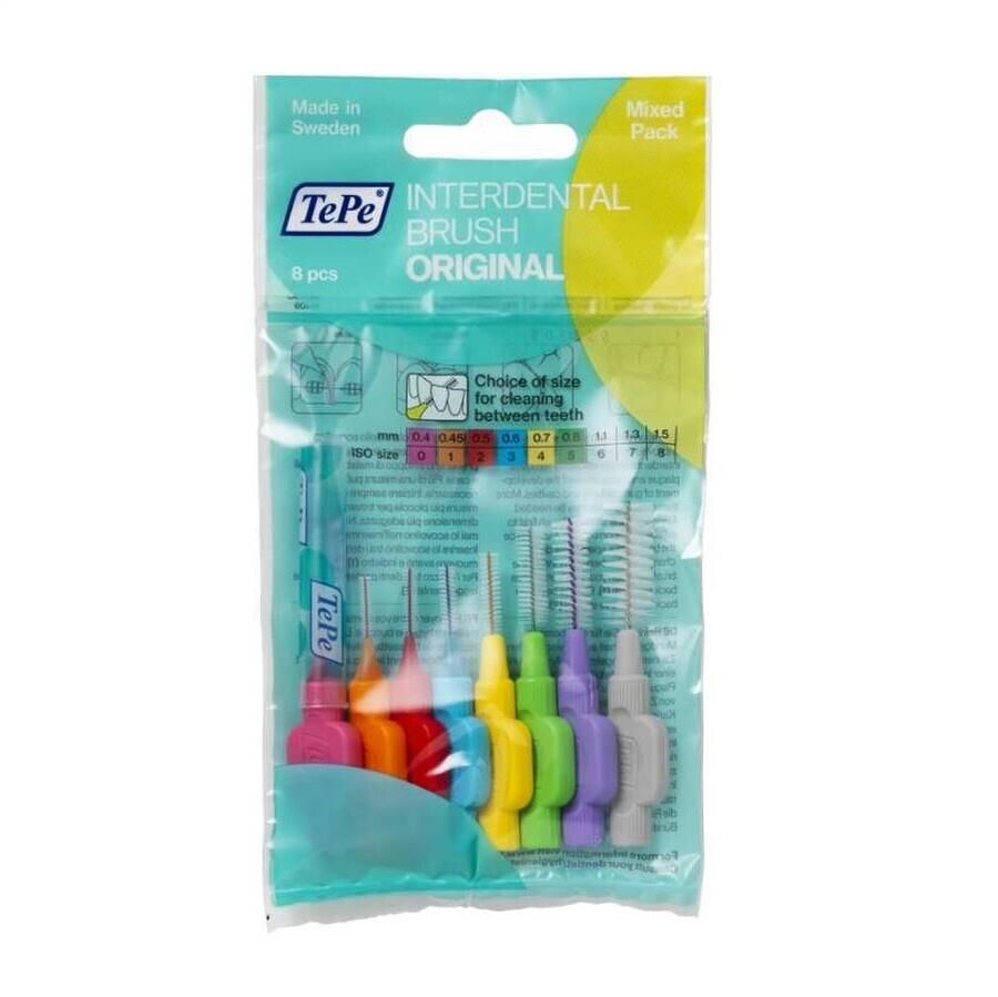 Tepe Interdental Brush Original 8 Pcs - TePe Arayüz Fırçası ORJINAL KARIŞIK SET