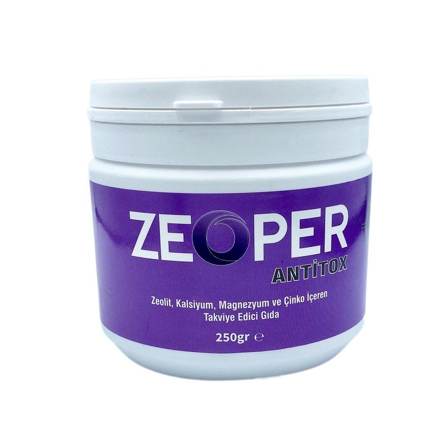 Zeoper Antitox Zeolit Kalsiyum Magnezyum ve Çinko içerikli 250 gr