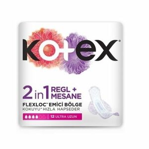 Kotex 2in1 Regl ve Mesane Ultra Uzun Ped 12li