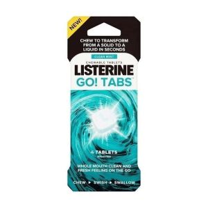 Listerine Go! Tabs Clean Mint Çiğneme Tableti 4'lü