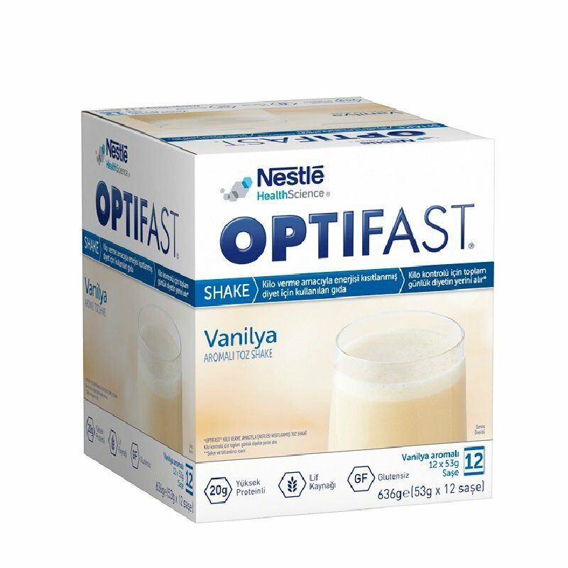 Nestle Optifast Shake Vanilyalı 53gr' lık 12 Saşe (636gr)