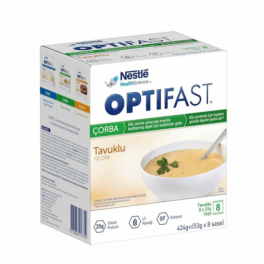 Nestle Optifast Çorba - Tavuklu Toz Çorba 53gr' lık 8 Saşe