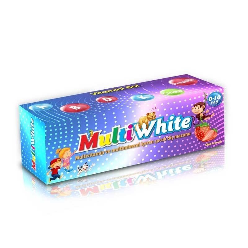 Multi White Multivitamin ve Multimineral İçeren Çocuk Diş Macunu 50 ml