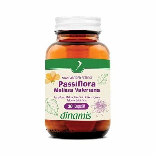 Dinamis Passiflora Melissa Valerian 30 Kapsül