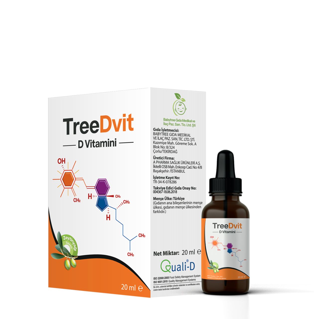 TreeDvit D3 Vitamini Damla 20ml