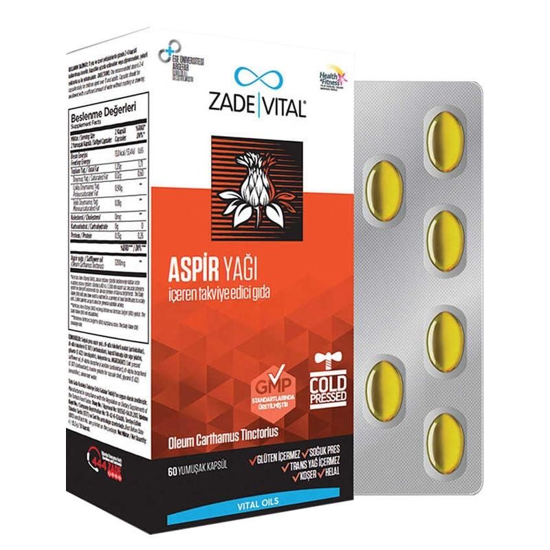 Zade Vital Aspir Yağı Yumuşak Kapsül Blister Ambalaj 60lı