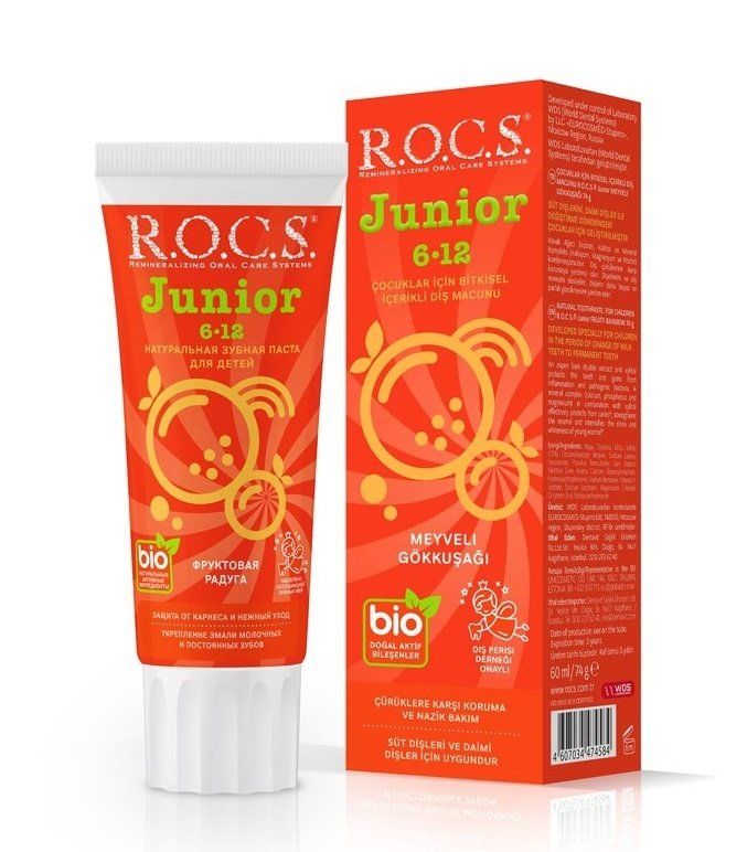 Rocs Junior 6-12 Meyve Gökkuşağı Diş Macunu 60ml