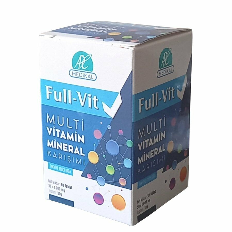 Full-Vit Multivitamin Mineral içerikli 30 Tablet