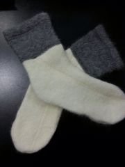 Angora Termal Şeker/Yatak Çorabı (Dikişsiz) M - Krem