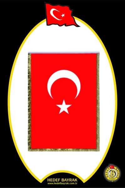 Telalı Simli 100x150 Türk Bayrağı Makam